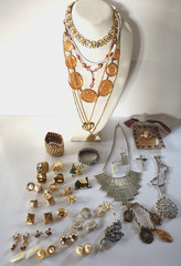 Costume Jewelry Lot Many Signed Kenneth J Lane Trifari Marvella Nina Ricci +