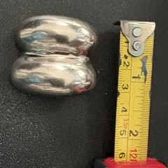 Vintage Mexico 925 Sterling Silver Large Bold Sculptural Puffy Clip On Earrings