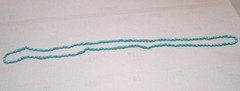 Vintage Blue Turquoise Freshwater Rice Pearl Necklace 35″