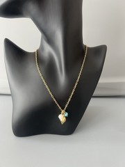 NWT Maramar Fashion Necklace 20in Adjustable 24K Gold Plated Chain & 3 Charm