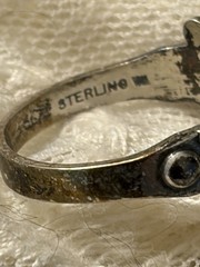 Vtg Wheeler Co. 4 Stone Turquoise Row Ring Sterling Silver 10.5 Boxed