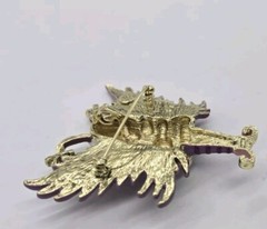 Kirks Folly Felicia Frost Snow Angel Pin Pendant Gold tone Legacy Collection