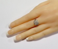 .Antique Handmade 0.35ct Old European Cut Diamond Set Platinum Ring Val $4460