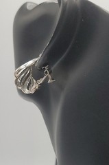 Vintage Napier Silver Tone Screw Back Clip On Earrings Twisted Silver Tone Huggi