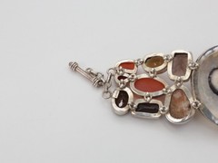 Vintage Sterling Silver Bracelet Natural stone MODERN ART