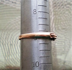 Vintage European Solid 14K 585 Rose Pink Gold Twisted Rope Design Band Ring 14kt
