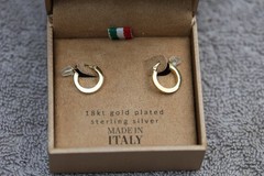 Mia Fiore Small Hoop Earrings 18k Gold Plated over Sterling Silver