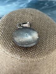 Vintage Tigers Eye Amulet Silver Pendant Round