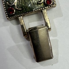 Liz Claiborne Boho Enamel Rhinestone LC Signed Vtg Statement Bracelet Artsy