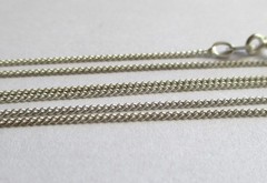 18in VINTAGE STERLING SILVER ITALY 925 FINE CURB LINK CHAIN 1mm 1.3g