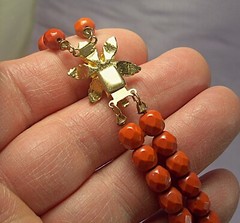 Double Strand ☆ Round Faceted ☆ Terracotta ☆ Glass Bead ☆ Necklace & Earrings