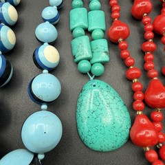 Vintage Necklaces Lot of 9 Beads Plastic Lucite Costume Jewelry