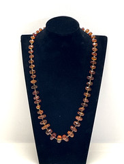 Vintage Baltic Amber Nugget Bead Necklace 26″ Honey Cognac Graduated 43g