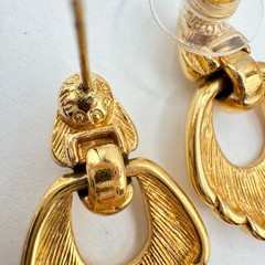 Vintage Monet Earring Lot Bundle 5 Pair Gold Tone All Are Signed 80s 90s Chic