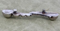 RARE VINTAGE MODERNIST BROOCH Solid Marked MEXICO (0900) Pre 1920. 2 1/2” Long