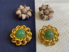 Vtg Clip-On Earring Lot Costume Jewelry Richelieu Lisner Monet Marvella Enamel