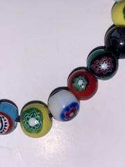 Vintage Art Glass Millefiori Bead Stretch Bracelet Read