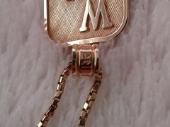 14K Gold 20.5 Box Chain 1mm Necklace W/ WWJD Pendant Michael Anthony 3.6G Total