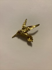 Vintage Evan St.Clair Gold Tone Hummingbird 1980’s