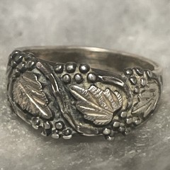 Vintage Wheeler Sterling Silver Grapevine Band Ring Size 6