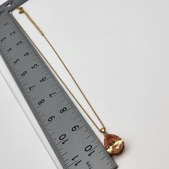 Lovely vintage amber rhinestone pendant necklace party resort flirty