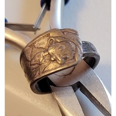 Vintage Duchess Silver Plate Pinocchio Spoon Ring Size 8.75 Wrap Bypass Jewelry