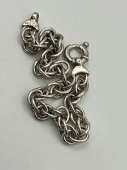 Milor Italy sterling silver rolo chain link bracelet
