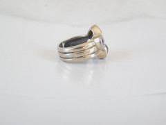 Silpada Sterling Silver CZ Hematite Quartz Wine Flight Ring Size 5