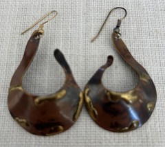 Vintage Copper Ral Rolph Andrea Ludden Pierced Earrings Cuffs Copper Brass