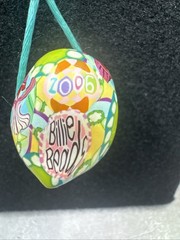 Vintage Billie Beads Hand Crafted Polymer Clay Heart Love Pendant on Silk Cord