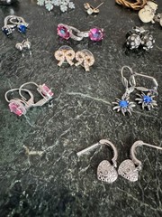 Lot of 70+ Pairs Vintage To Modern Earrings Pierced Clip-On Stud Loop