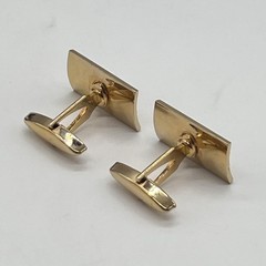 Vintage Swank Genuine Onyx Gold Tone Cufflinks Tie Clip Weber Heilbroner Box