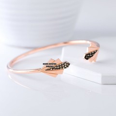 Stunning 0.60ctw Genuine Old Mine Rose Cut Diamond Vintage Silver Cuff Bracelets