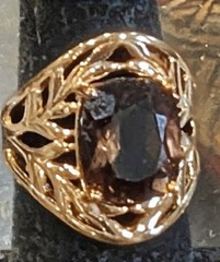 Vintage BBJ 925 Smokey Quartz Size 5 JTV Ring