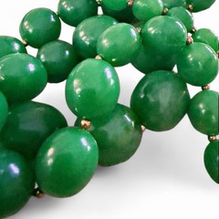 1950s–1960s Mid-Century Modern “Green Goddess” Marbled Lucite Necklace
