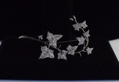 VTG Metropolitan Ivy Leaves Rhinestone Vine MMA MAd 925 USA Brooch