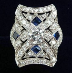 Art Deco Style 2.90 CT Round Lab-Created Diamond Wedding Gift Ring In 925 Silver