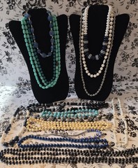 15 Vintage Retro MCM Beaded Necklace Various Colors