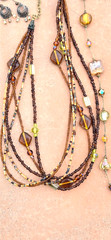 8 pieces-New Handmade & PreviouslyWorn BROWN AMBER YELLOW ORANGE Costume Jewelry
