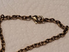 Vintage Mixed Metals Geometric Square Modern Art Style Necklace