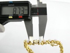 Vintage Designer Panetta Goldtone Metal and Opaline Glass Link Bracelet 7 Inches
