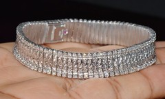 AUTHENTIC ROBERTO COIN 2.08CT DIAMOND FLEXIBLE LINE BRACELET IN SOLID 18K GOLD