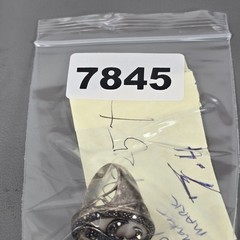 CFJ Collins Sterling Silver Fleur-De-Lis Ring Mother-Of-Pearl & Marcasite 8.25