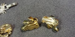 5 Aurora Borealis Rhinestone Art Bracelet Earrings Vintage Jewelry Lot