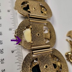 Selro Selini Asian Princess Bracelet + Earrings Set wide panel vintage rare