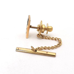 Vintage GE General Electric Solid 10k Gold Emerald Service Award Pin Tie Tac