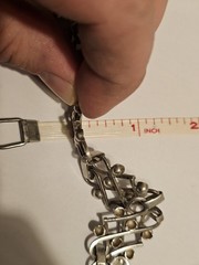 Dated 1957 .830 Silver Signed Erik Svane Swedish Art Deco Bracelet 7.5in #S56/08