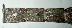 Silver Filigree Bracelet Elegant Estate Jewelry Vintage Style Seven Inches