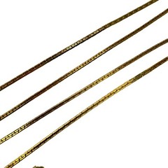 Vintage Gold Tone 59” Box Chain Opera Length Necklace and Monet Tag Bracelet