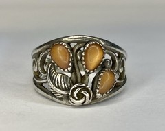VTG 925 Sterling Silver Spiny Oyster Wheeler Manufacturing Company Ring Sz 10